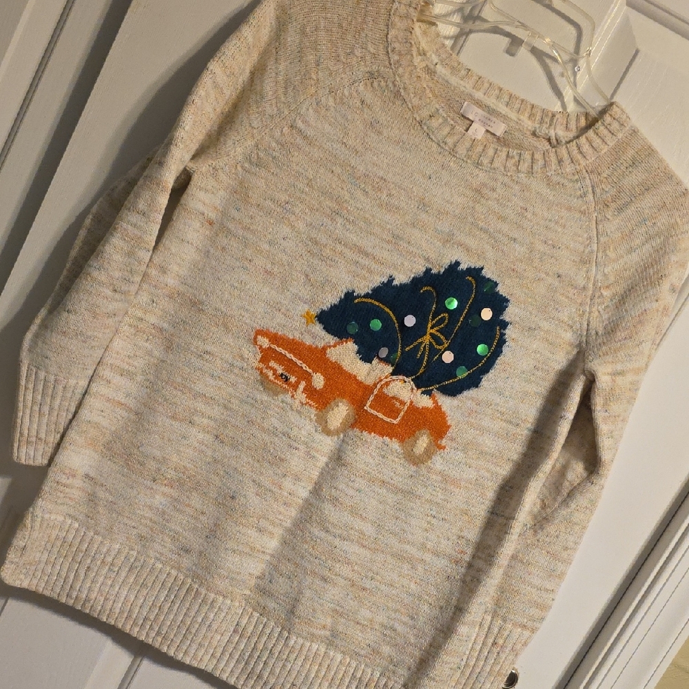 LC Lauren Conrad Cream Knit Sweater